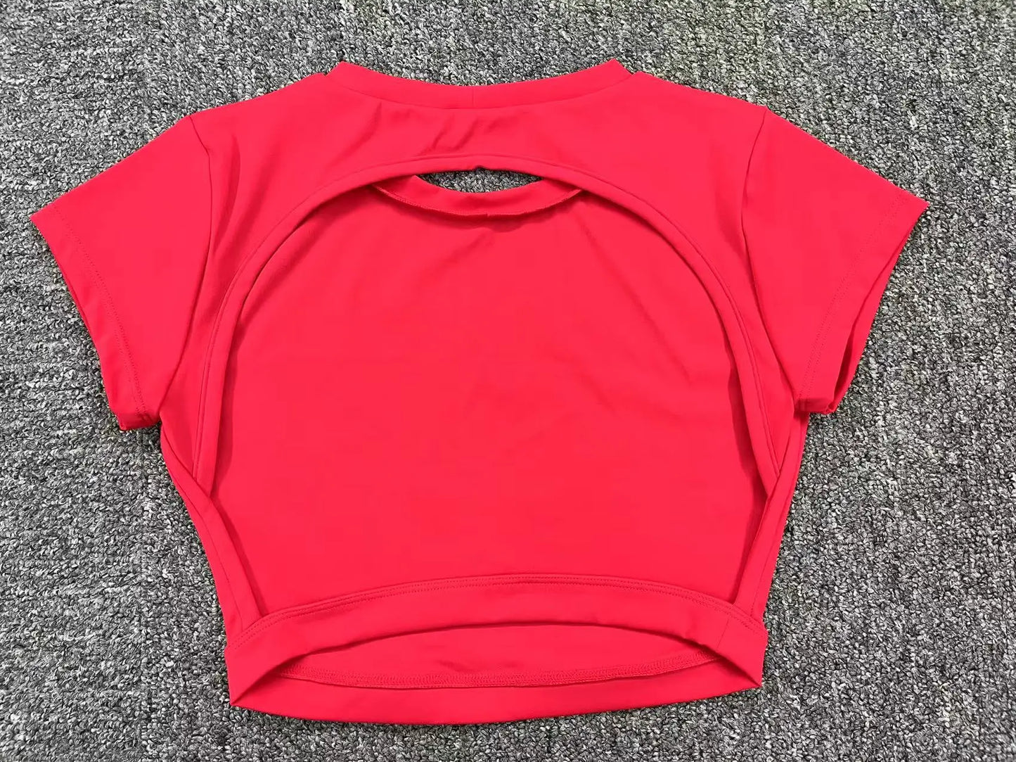 Female Fitness Crop Top with Open Back