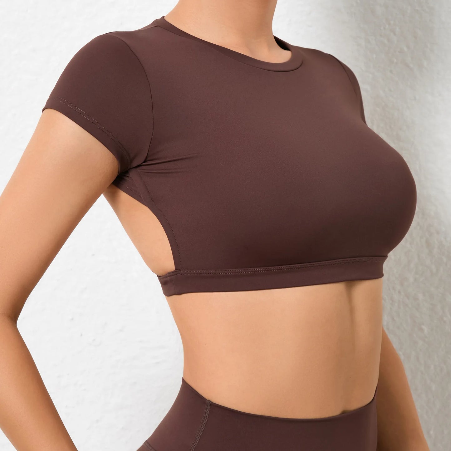 Female Fitness Crop Top with Open Back