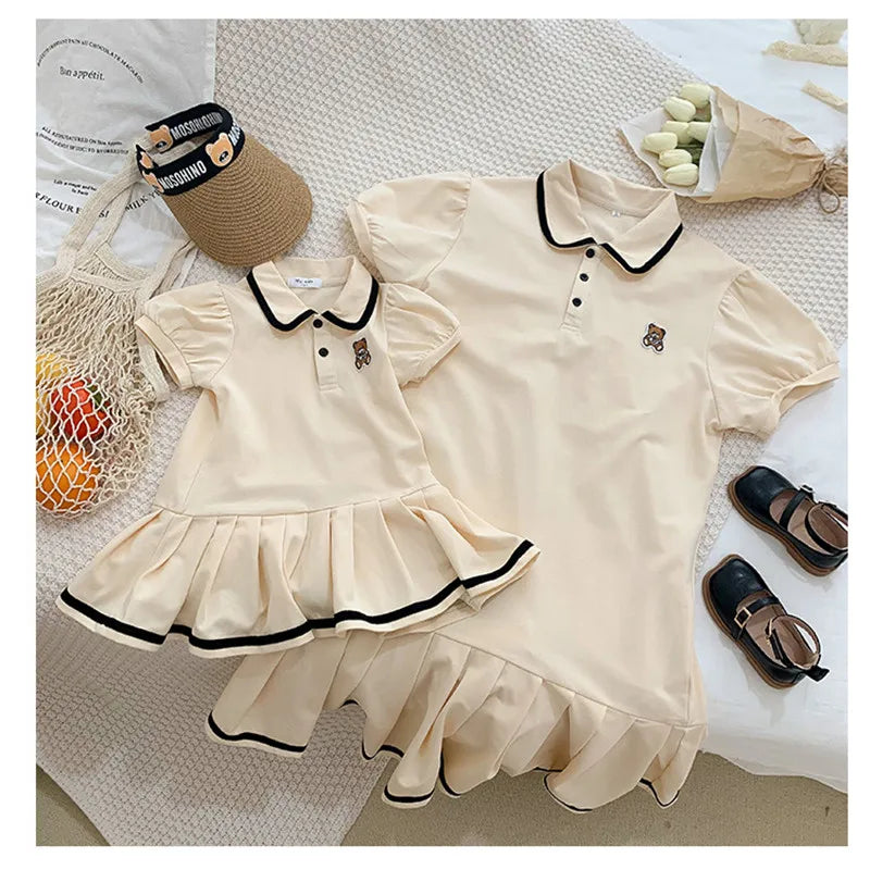 Mother Daughter Dresses Family Look Polo T-Shirts