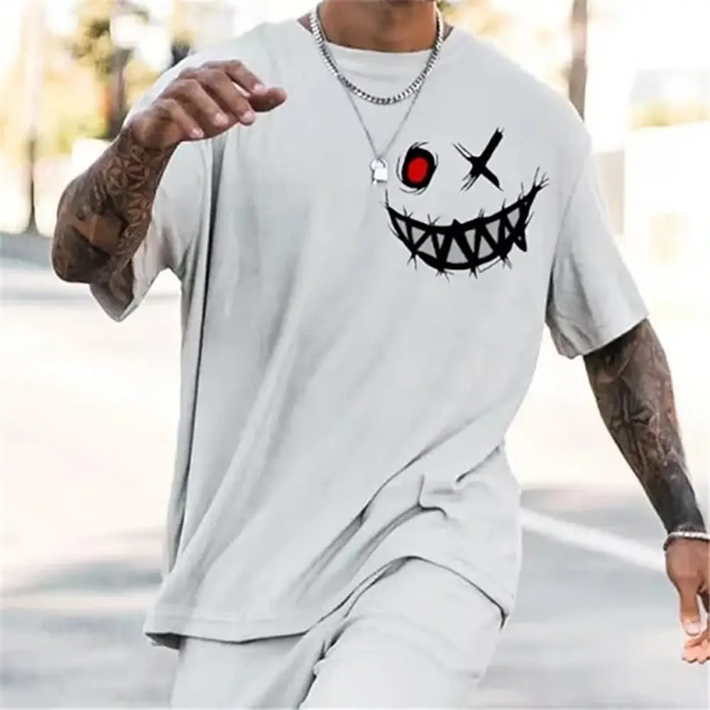 Graphic Tee with X Face