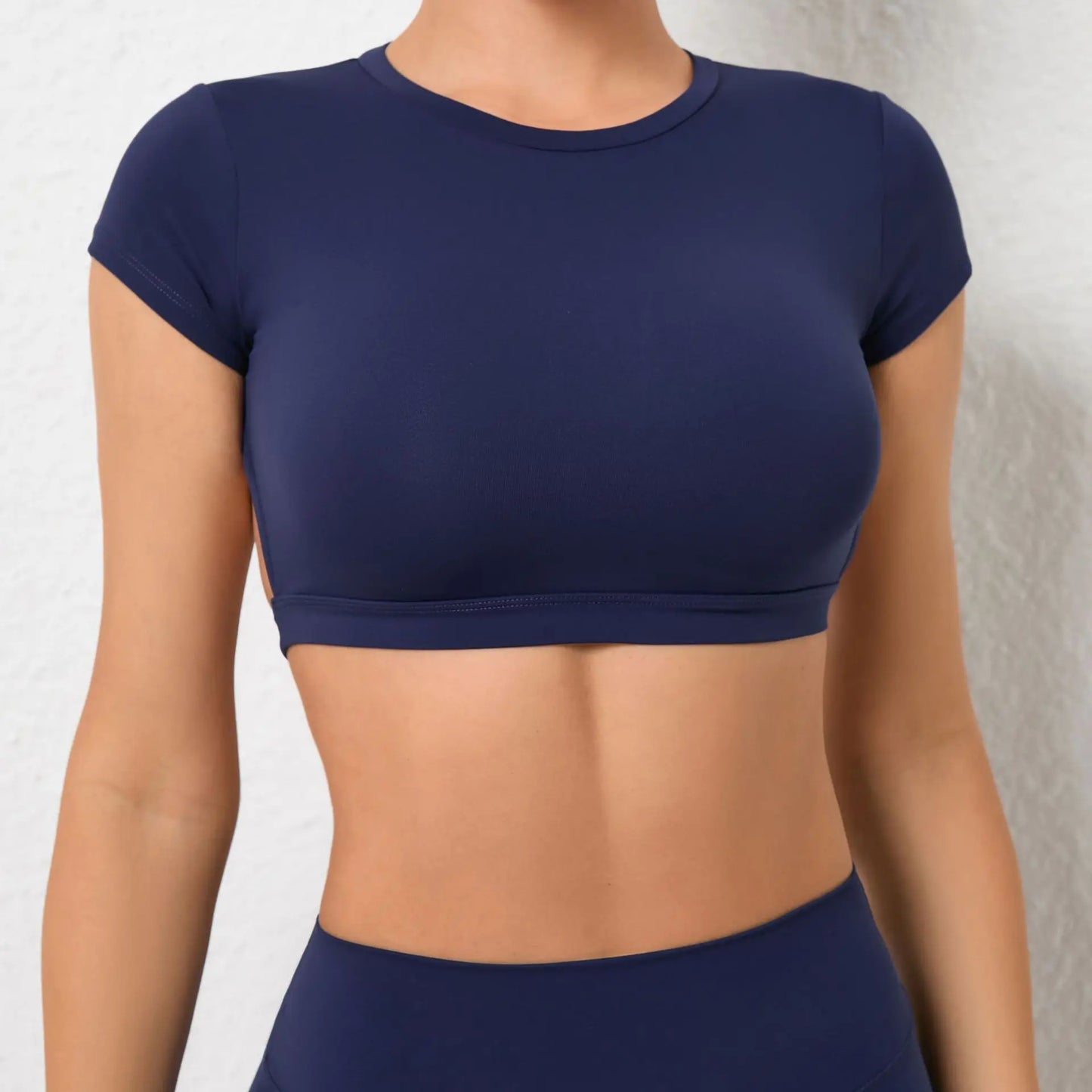 Female Fitness Crop Top with Open Back