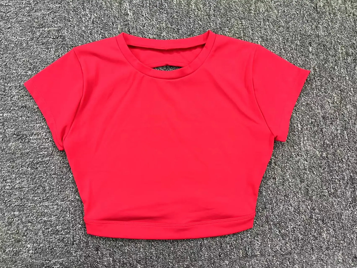 Female Fitness Crop Top with Open Back