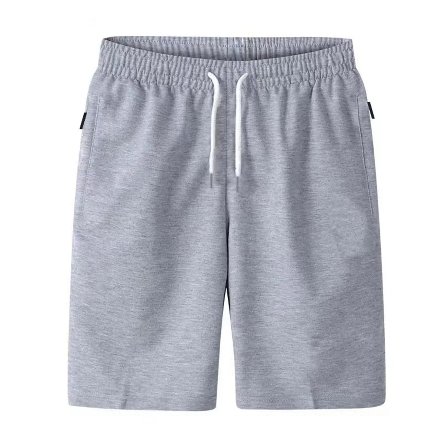 Mens Sports Pocket Solid Drawstring Shorts