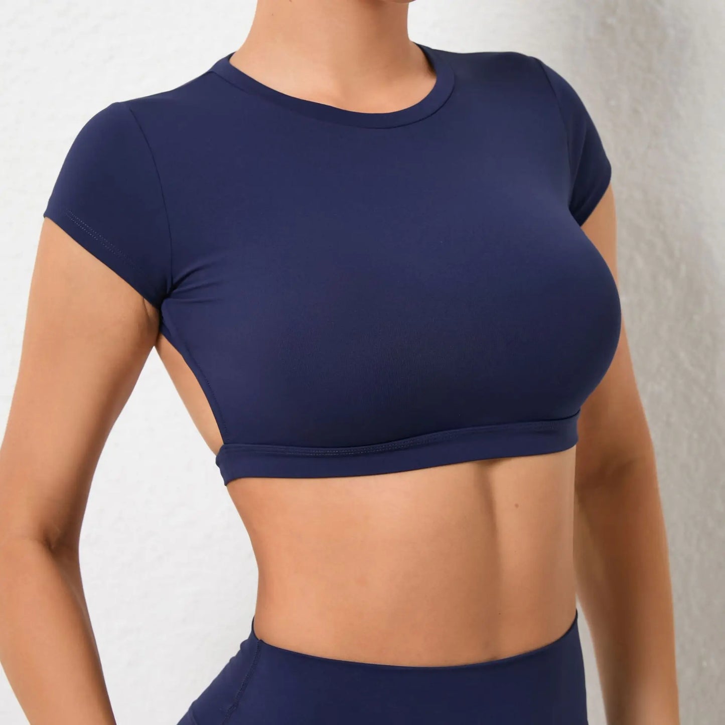 Female Fitness Crop Top with Open Back