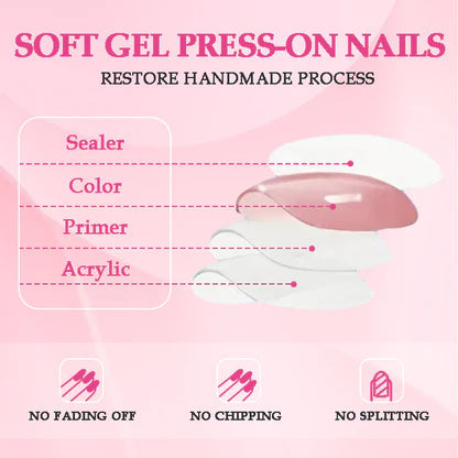 Acrylic Baroque Glass Style Press-on Nails