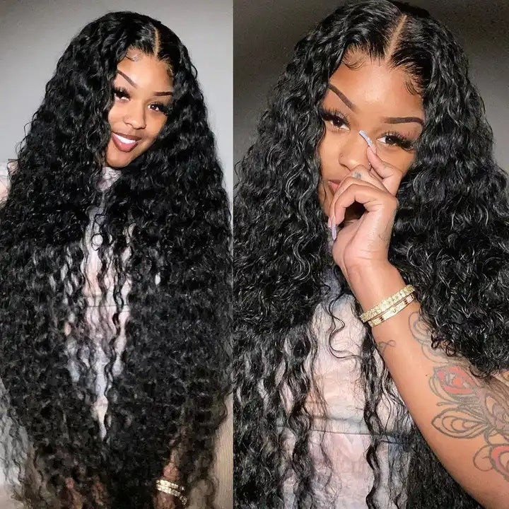 Water Wave Human Hair Lace Front Wig