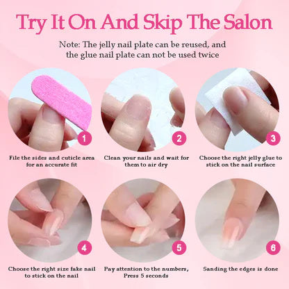 Acrylic Baroque Glass Style Press-on Nails