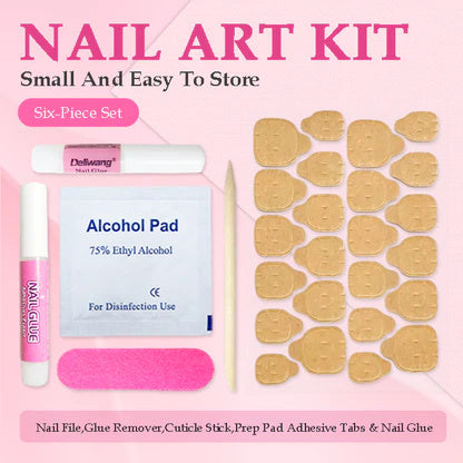 Acrylic Baroque Glass Style Press-on Nails