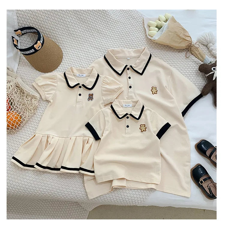 Mother Daughter Dresses Family Look Polo T-Shirts