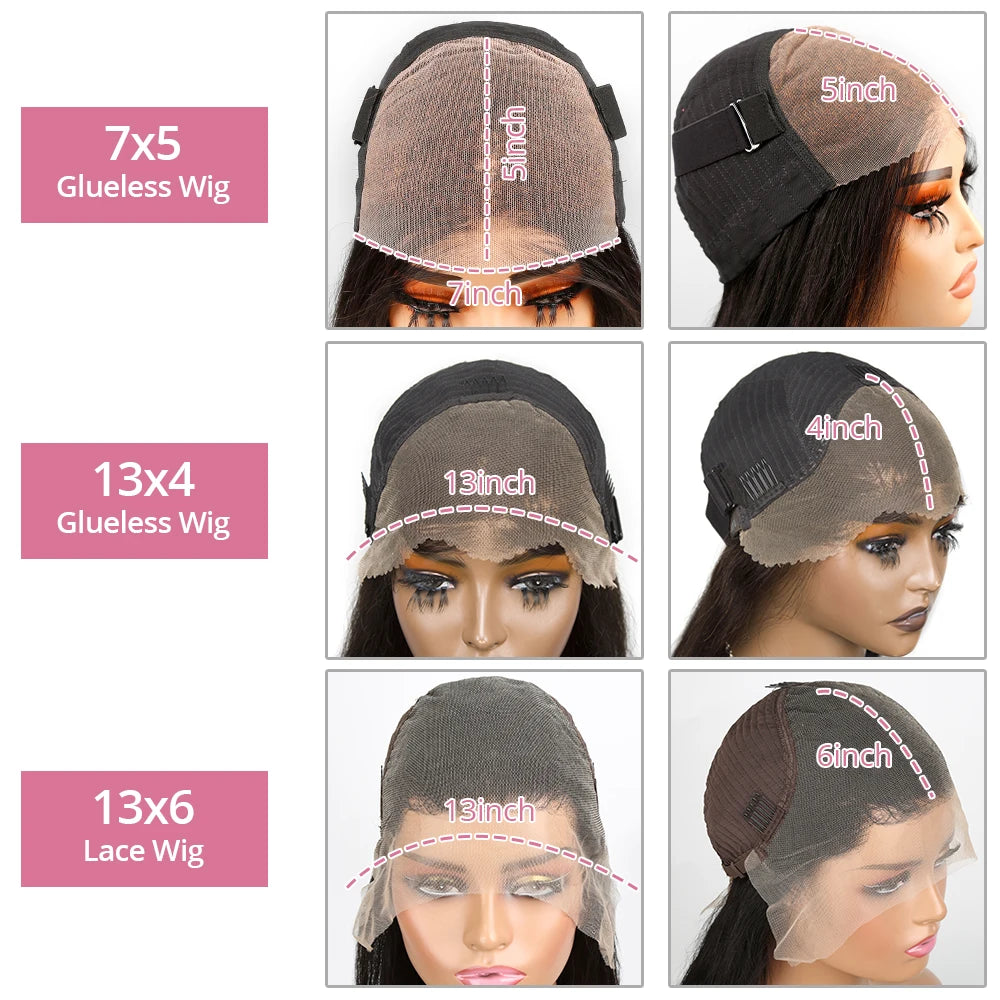 Water Wave Curly Lace Front Wigs 13x4 13x6 HD Deep Wave Lace Frontal Wig 7x5 Glue less Human Hair Wigs 300%