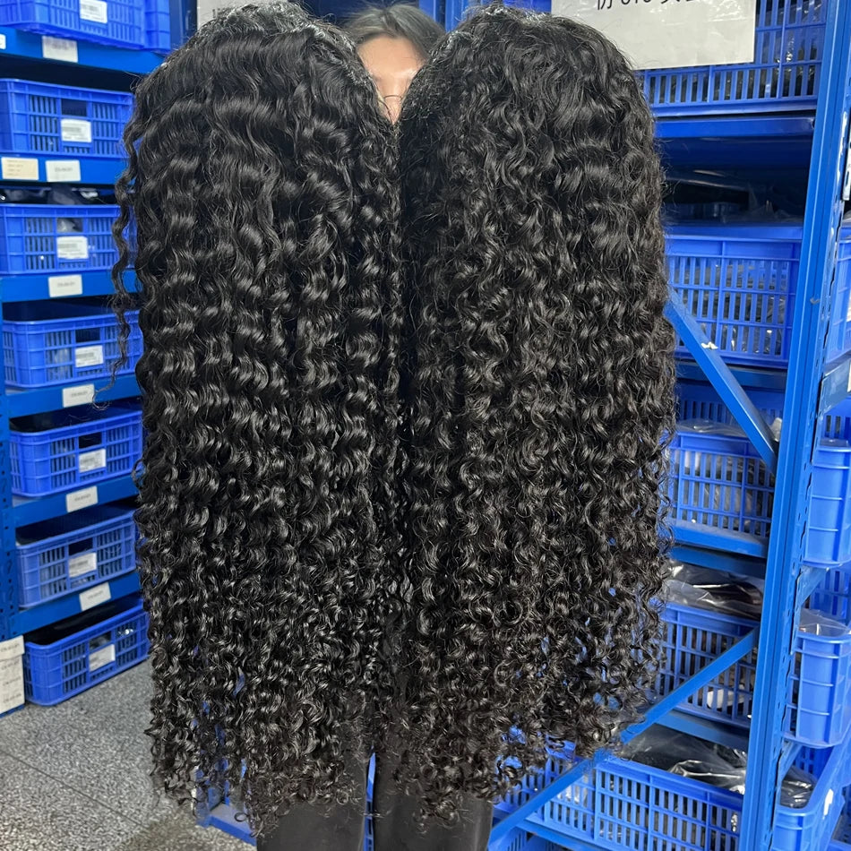Water Wave Curly Lace Front Wigs 13x4 13x6 HD Deep Wave Lace Frontal Wig 7x5 Glue less Human Hair Wigs 300%