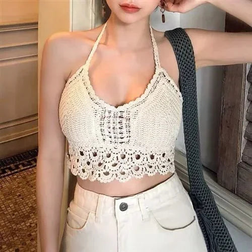 Women's Lace Crop Top with Built in bra