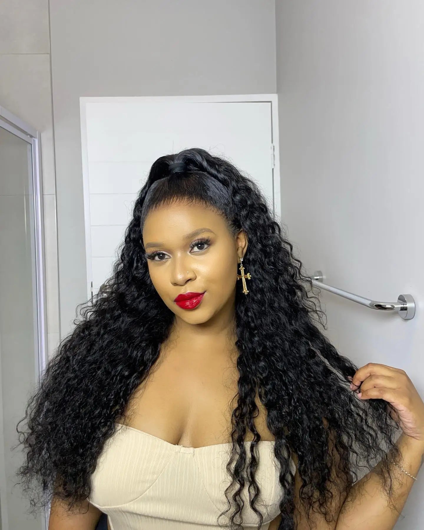 Water Wave Curly Lace Front Wigs 13x4 13x6 HD Deep Wave Lace Frontal Wig 7x5 Glue less Human Hair Wigs 300%