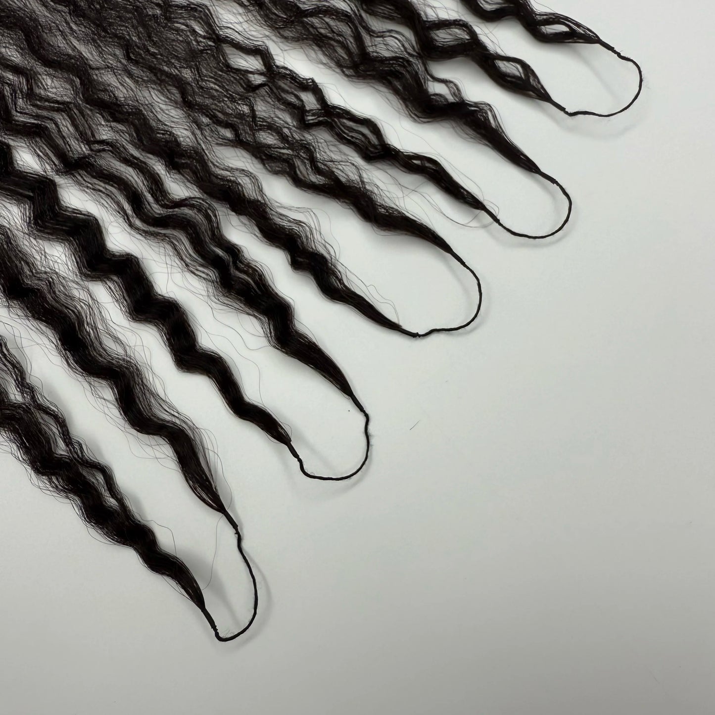 Crochet Human Hair Small Spirals Curly Feather Hair Extensions