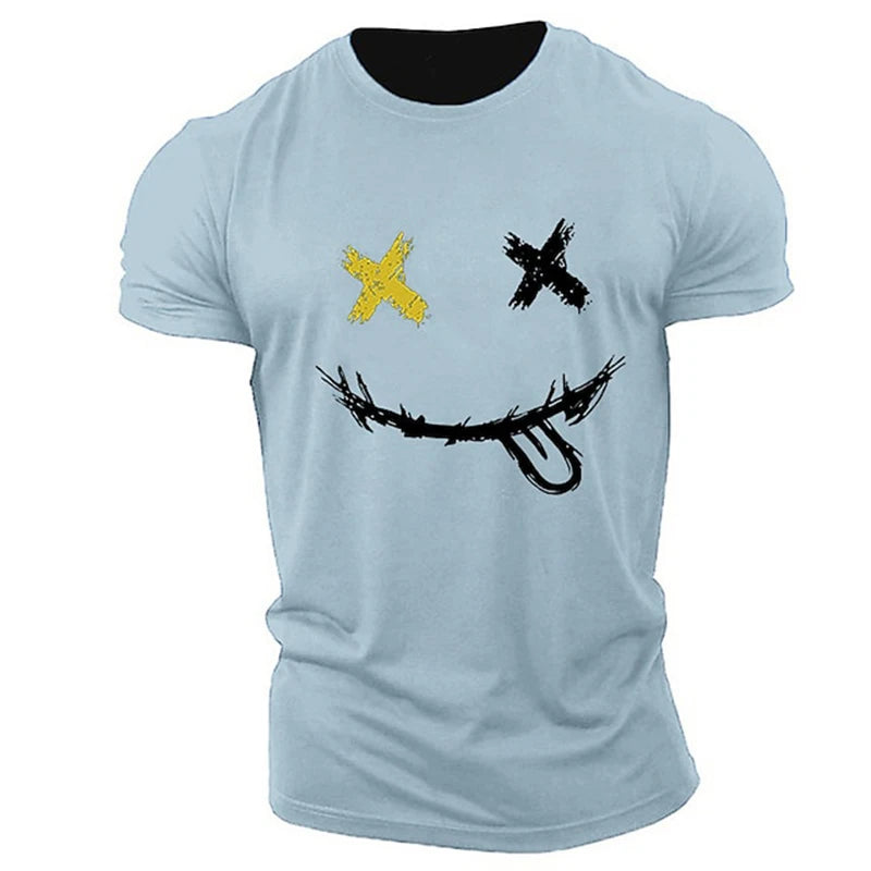 Graphic Tee with X Face