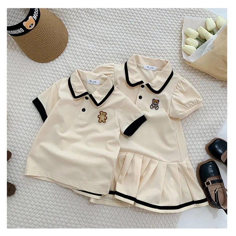 Mother Daughter Dresses Family Look Polo T-Shirts