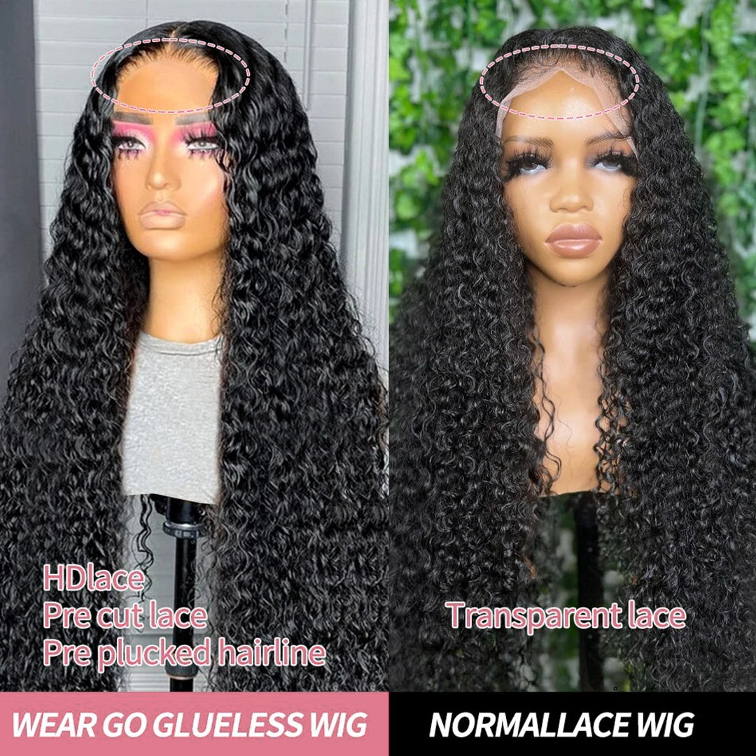 Water Wave Curly Lace Front Wigs 13x4 13x6 HD Deep Wave Lace Frontal Wig 7x5 Glue less Human Hair Wigs 300%