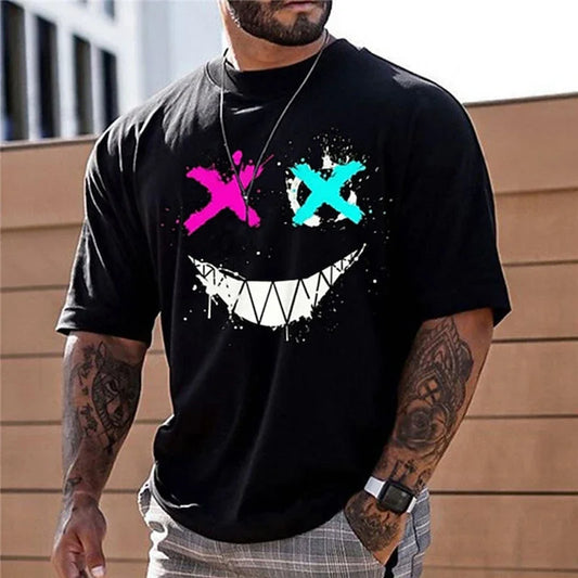 Graphic Tee with X Face