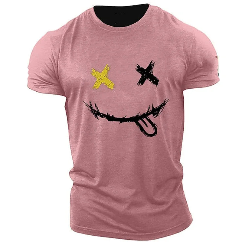 Graphic Tee with X Face