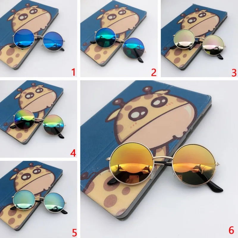 Kids Sunglasses Cute Round Colorful Reflective Mirror Sunglasses