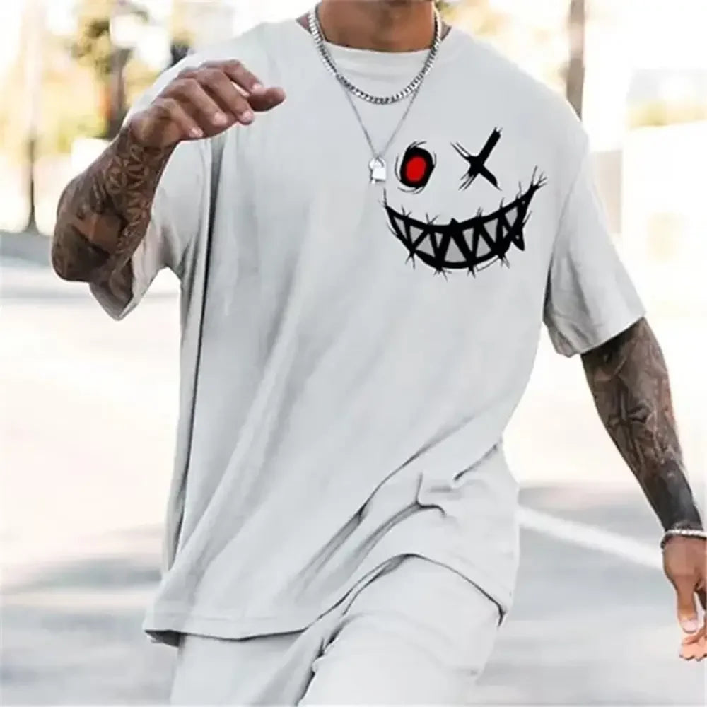 Graphic Tee with X Face