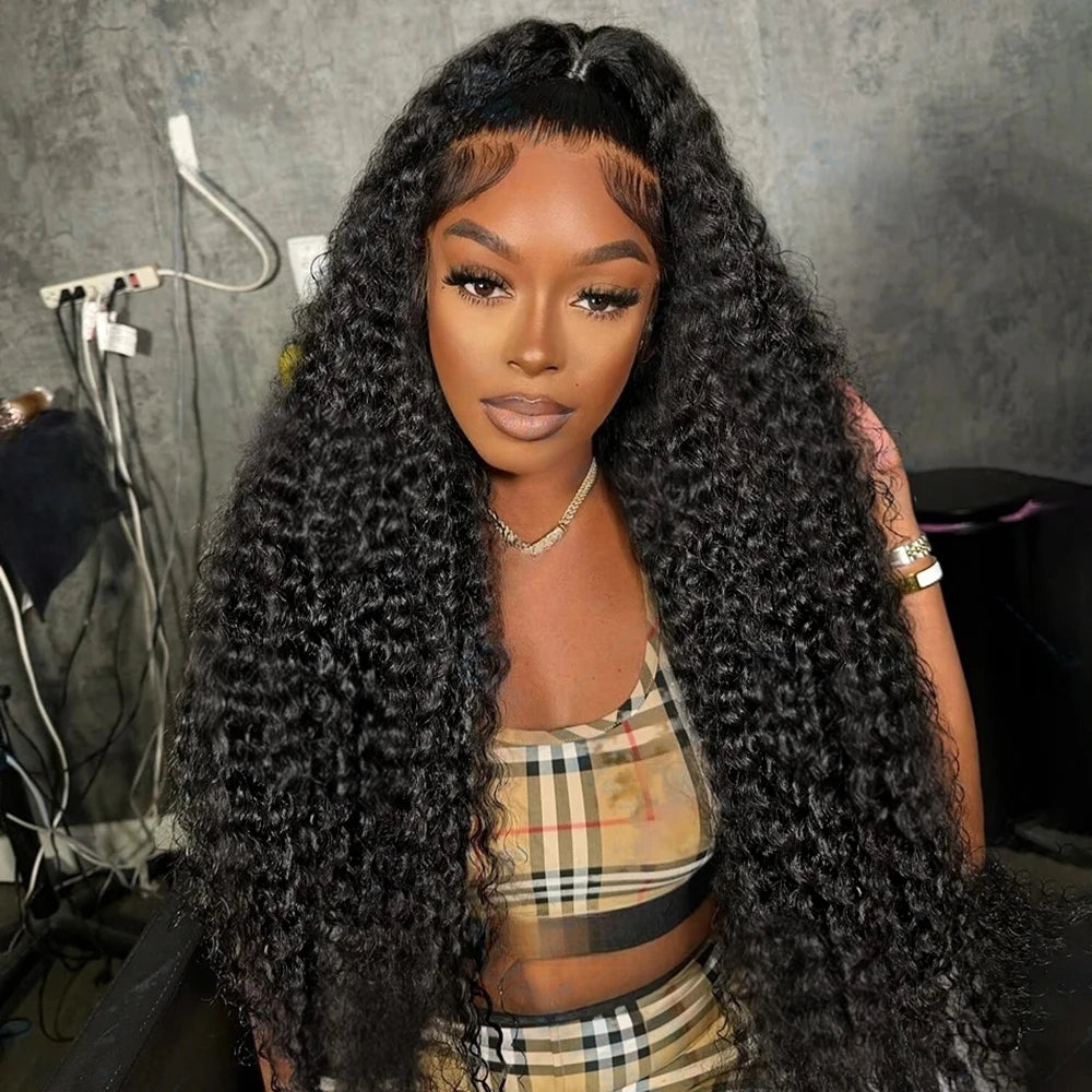 Water Wave Curly Lace Front Wigs 13x4 13x6 HD Deep Wave Lace Frontal Wig 7x5 Glue less Human Hair Wigs 300%