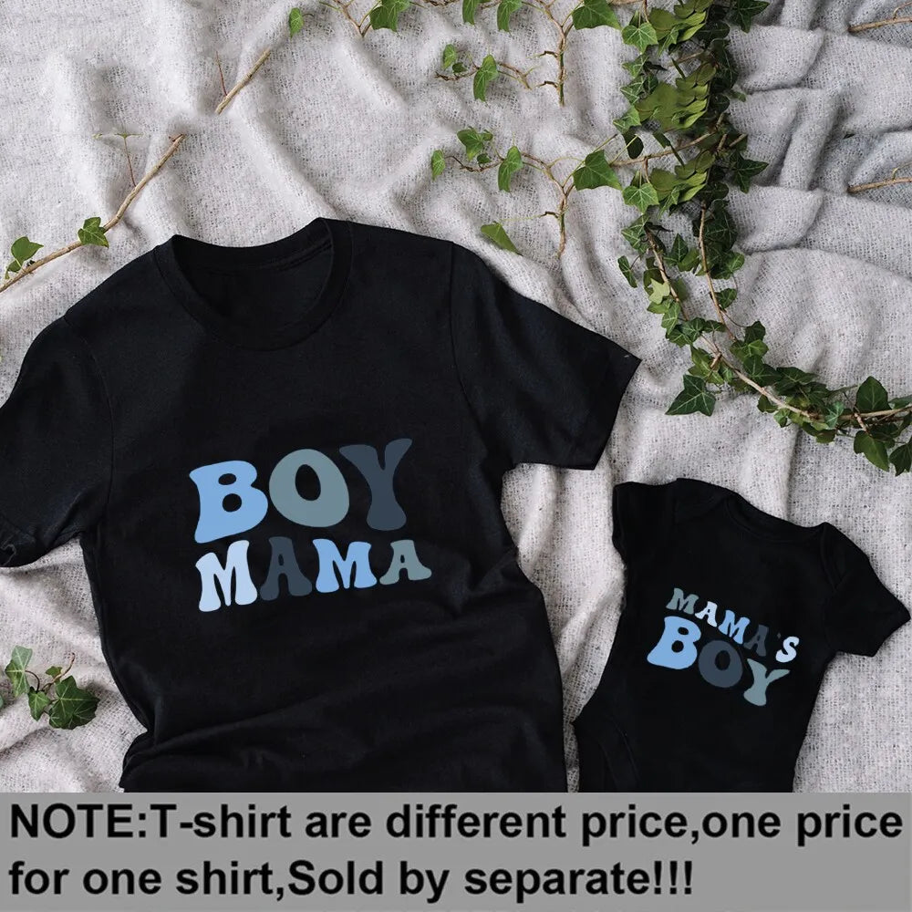 Boy Mama Shirt Mama's Boy Onesies Matching Outfit