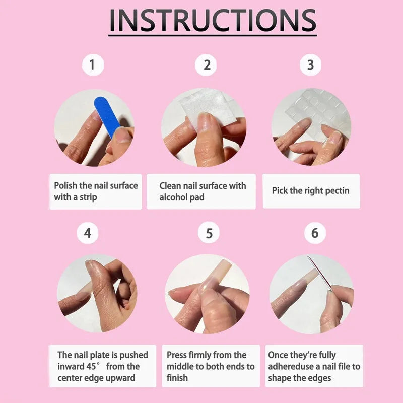 24PCS Stiletto Press on Nails Tips Cyan Ink Stripe Emerald French Fake Nails Sweet Cool False Nails Women Wearable Manicure Art