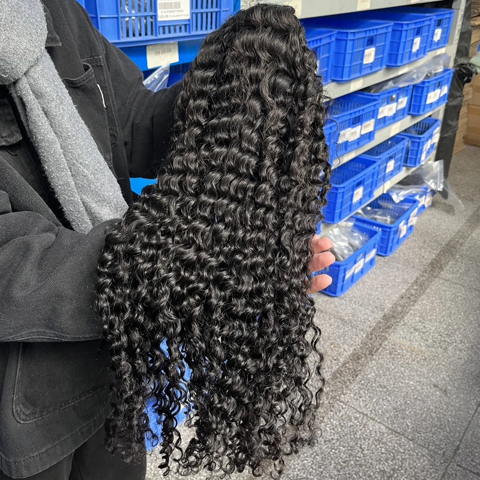 Water Wave Curly Lace Front Wigs 13x4 13x6 HD Deep Wave Lace Frontal Wig 7x5 Glue less Human Hair Wigs 300%