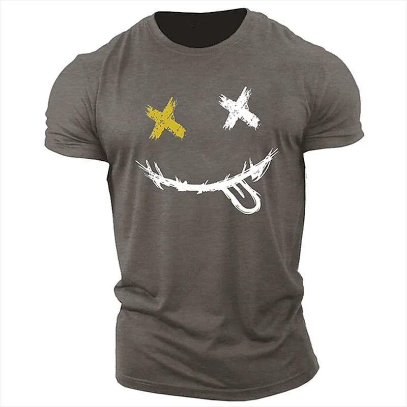 Graphic Tee with X Face