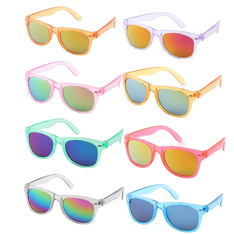 8pcs Boy Girl Neon Sunglasses UV Protection Kids Birthday Party Favors