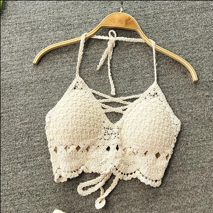 Women's Lace Crop Top with Built in bra