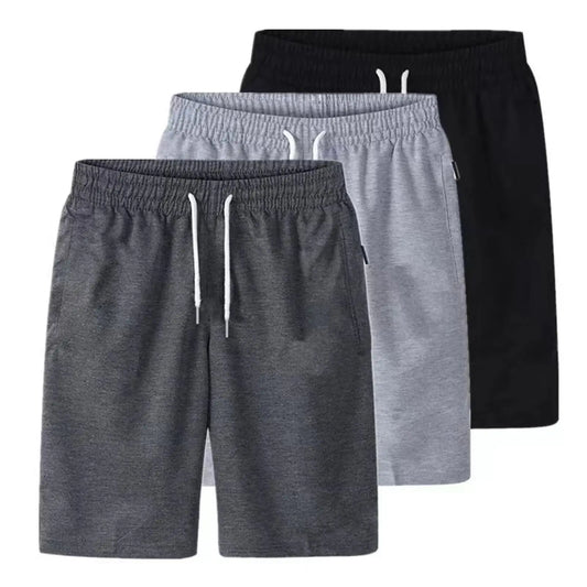 Mens Sports Pocket Solid Drawstring Shorts