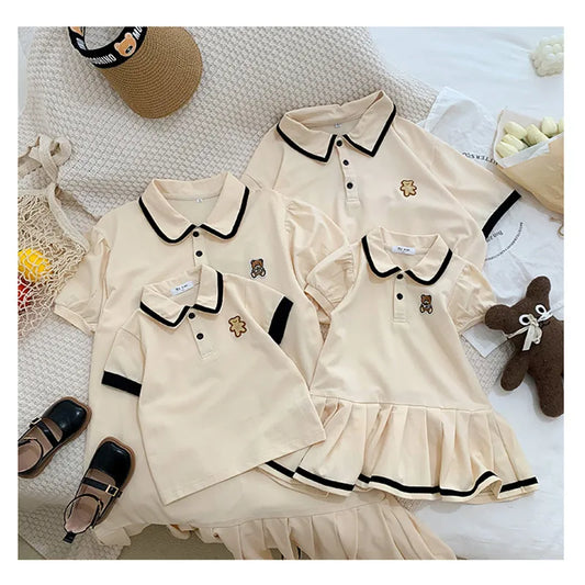 Mother Daughter Dresses Family Look Polo T-Shirts