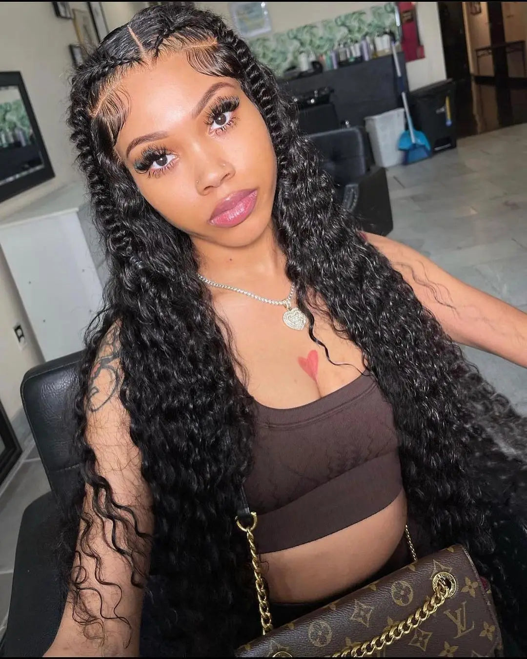 Water Wave Curly Lace Front Wigs 13x4 13x6 HD Deep Wave Lace Frontal Wig 7x5 Glue less Human Hair Wigs 300%