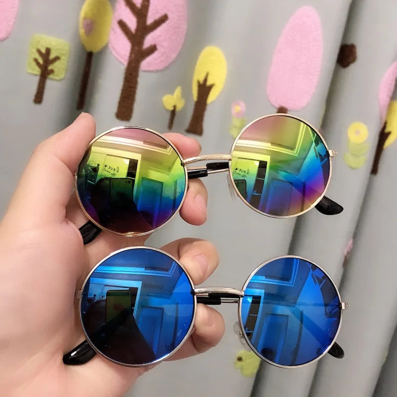 Kids Sunglasses Cute Round Colorful Reflective Mirror Sunglasses