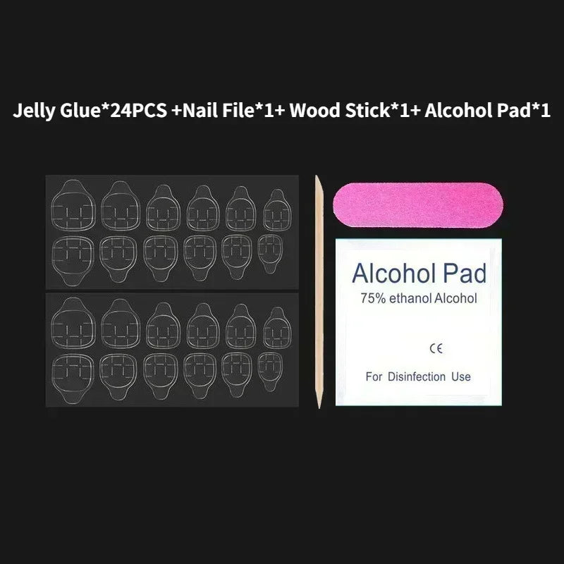 10PCS Handmade 5CM Long Stiletto Press On Nails Flower  Acrylic False Nails Tips Red Fake Nail With Glue Stickers Nail Supplies