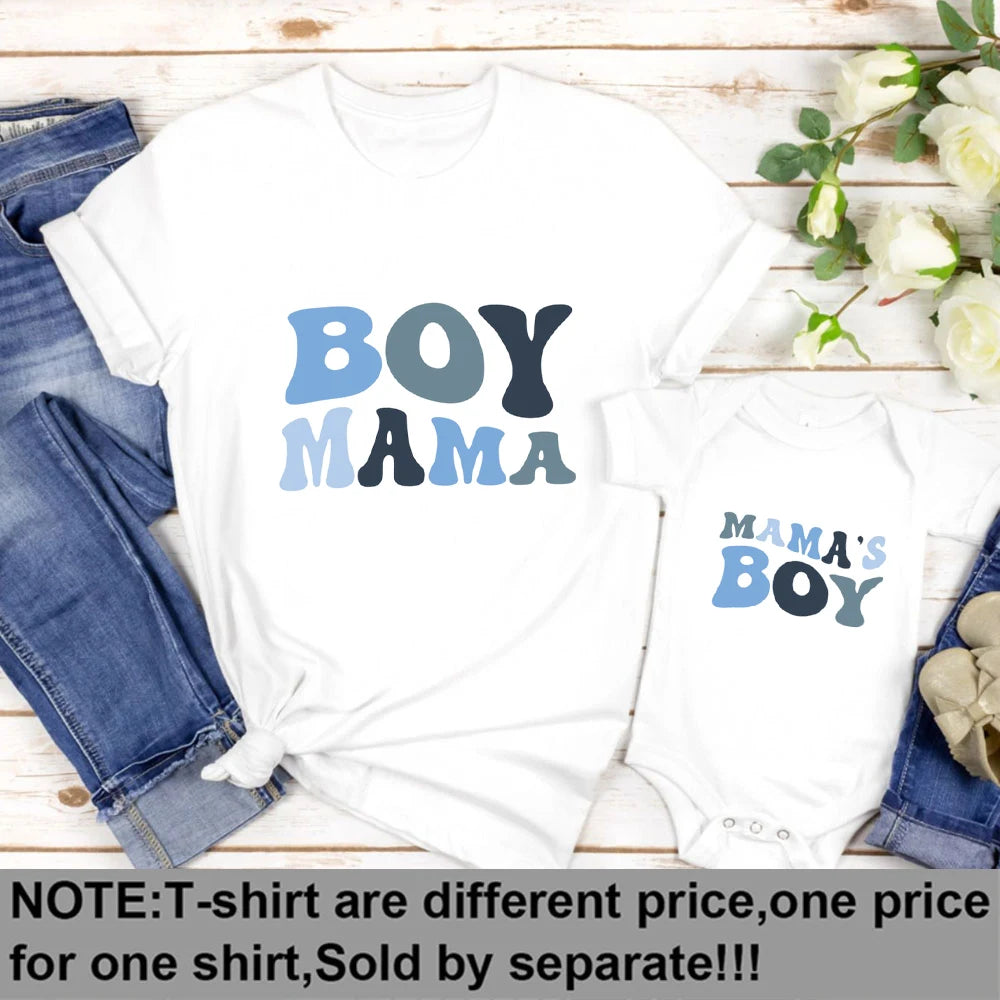 Boy Mama Shirt Mama's Boy Onesies Matching Outfit