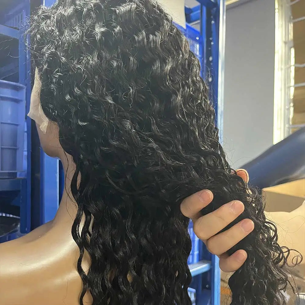 Water Wave Curly Lace Front Wigs 13x4 13x6 HD Deep Wave Lace Frontal Wig 7x5 Glue less Human Hair Wigs 300%