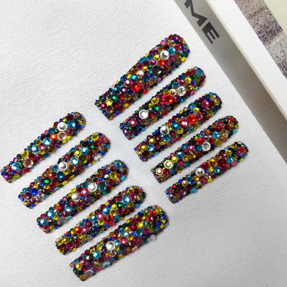 Acrylic Baroque Glass Style Press-on Nails