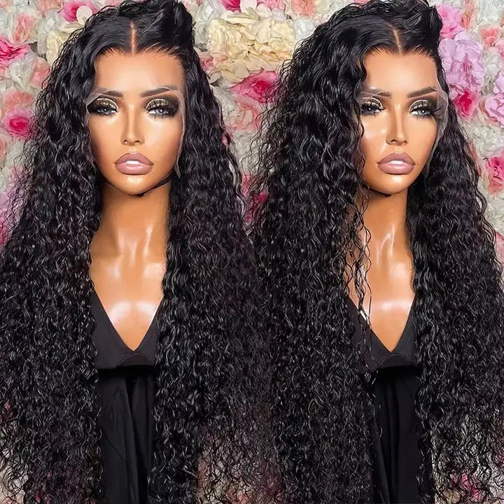 Water Wave Human Hair Lace Front Wig